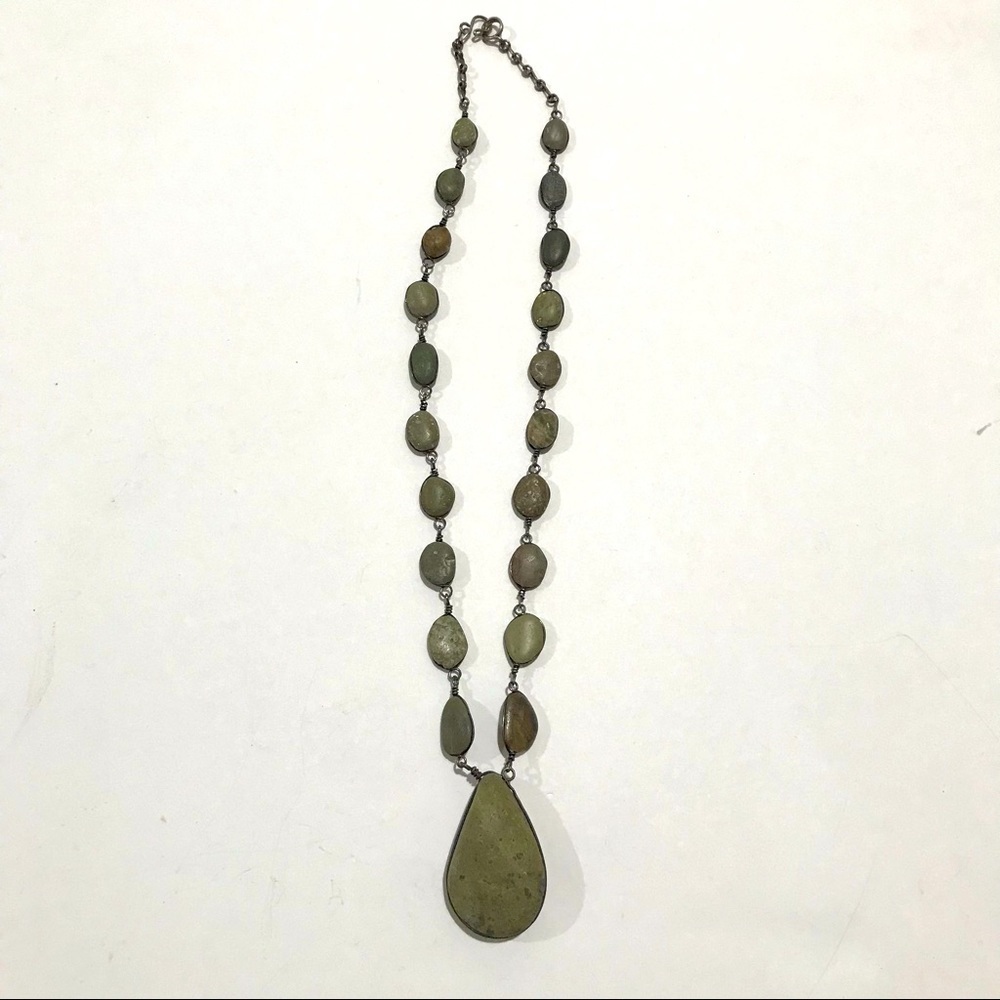 Real river natural rocks hand made necklace shocker